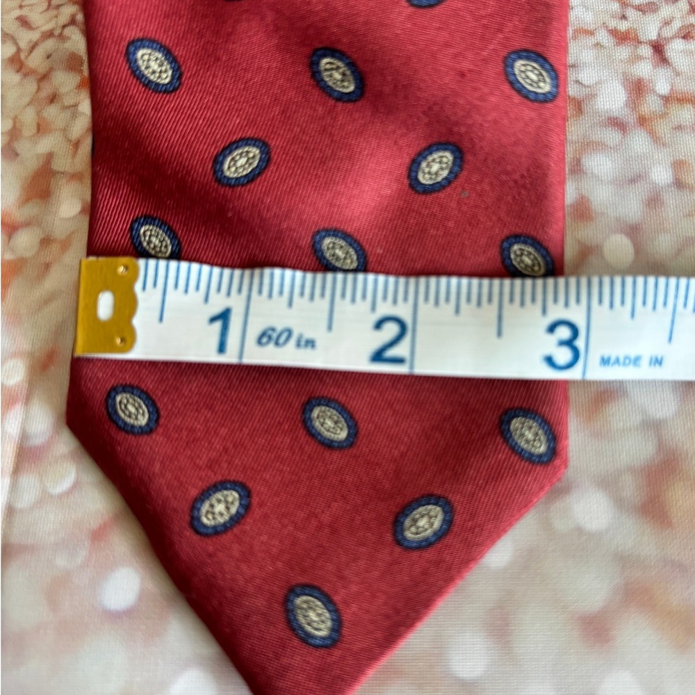 Dimitri New York Milano Mens Red Patterned Necktie Elegant Formal‎